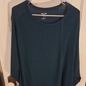 Maurices 24/7 Teal Knit Top
